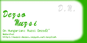 dezso muzsi business card